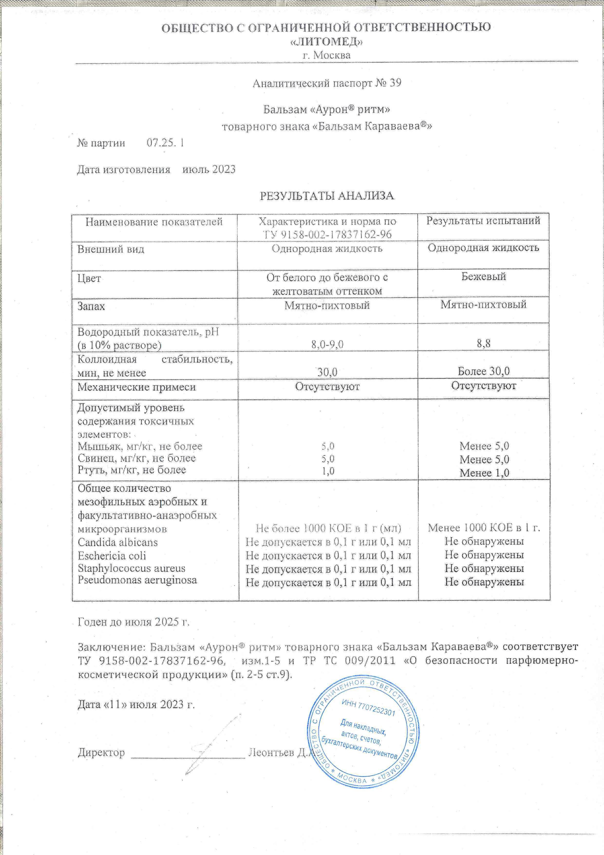 Паспорт №072023